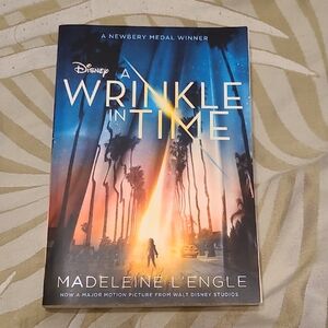 Disney A Wrinkle in Time Book with Blue and Orange Cover